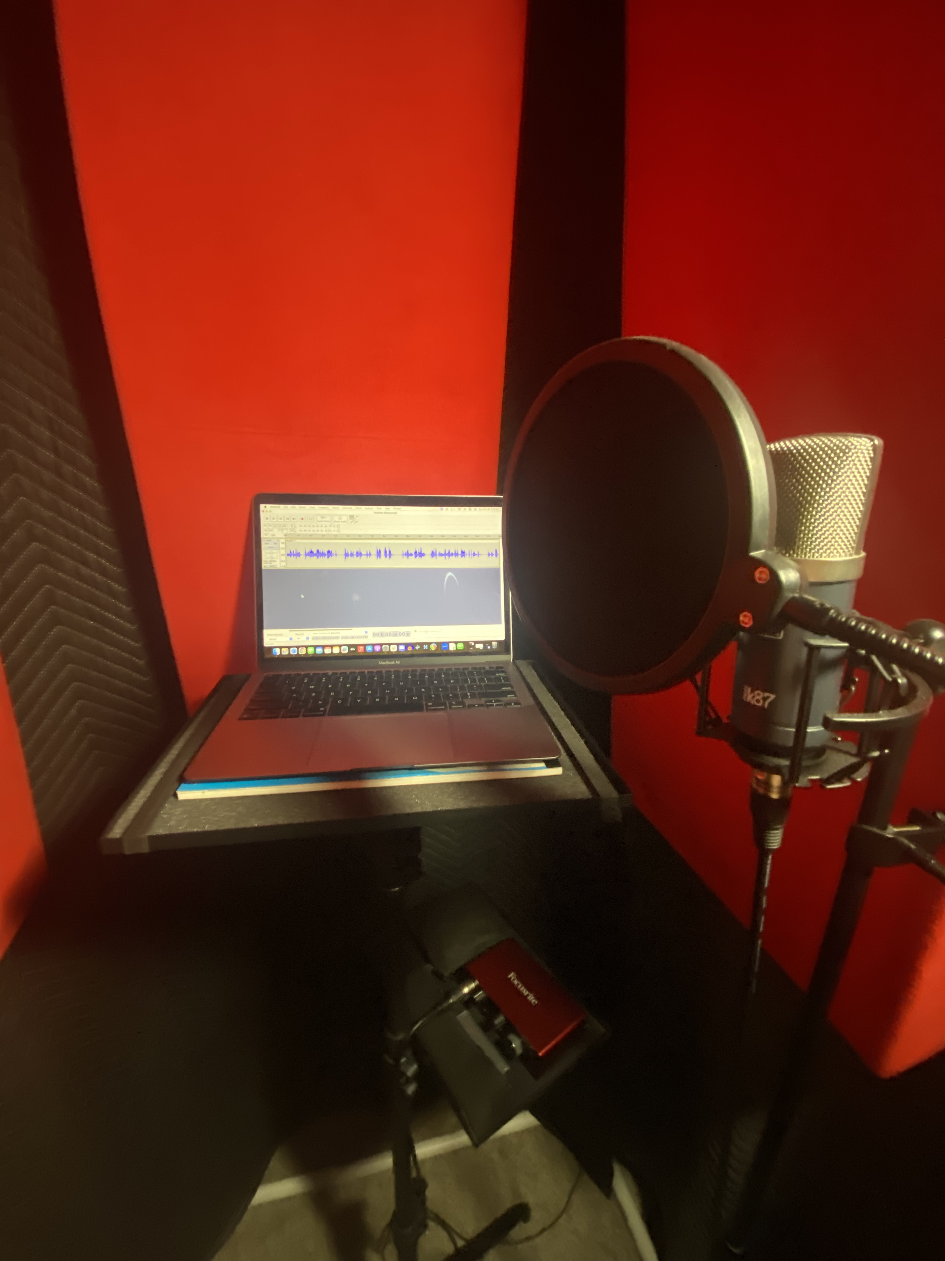 Recording booth and gear